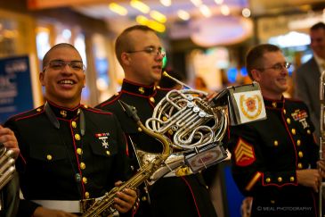 Music from Marines; sound that celebrate the Independence.
